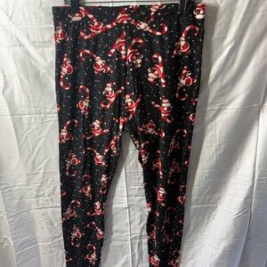 Festive Santa and Candy Cane Leggings